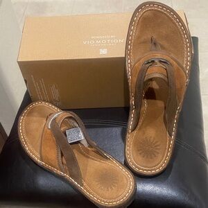 Brown Leather Women’s UGG sandals
